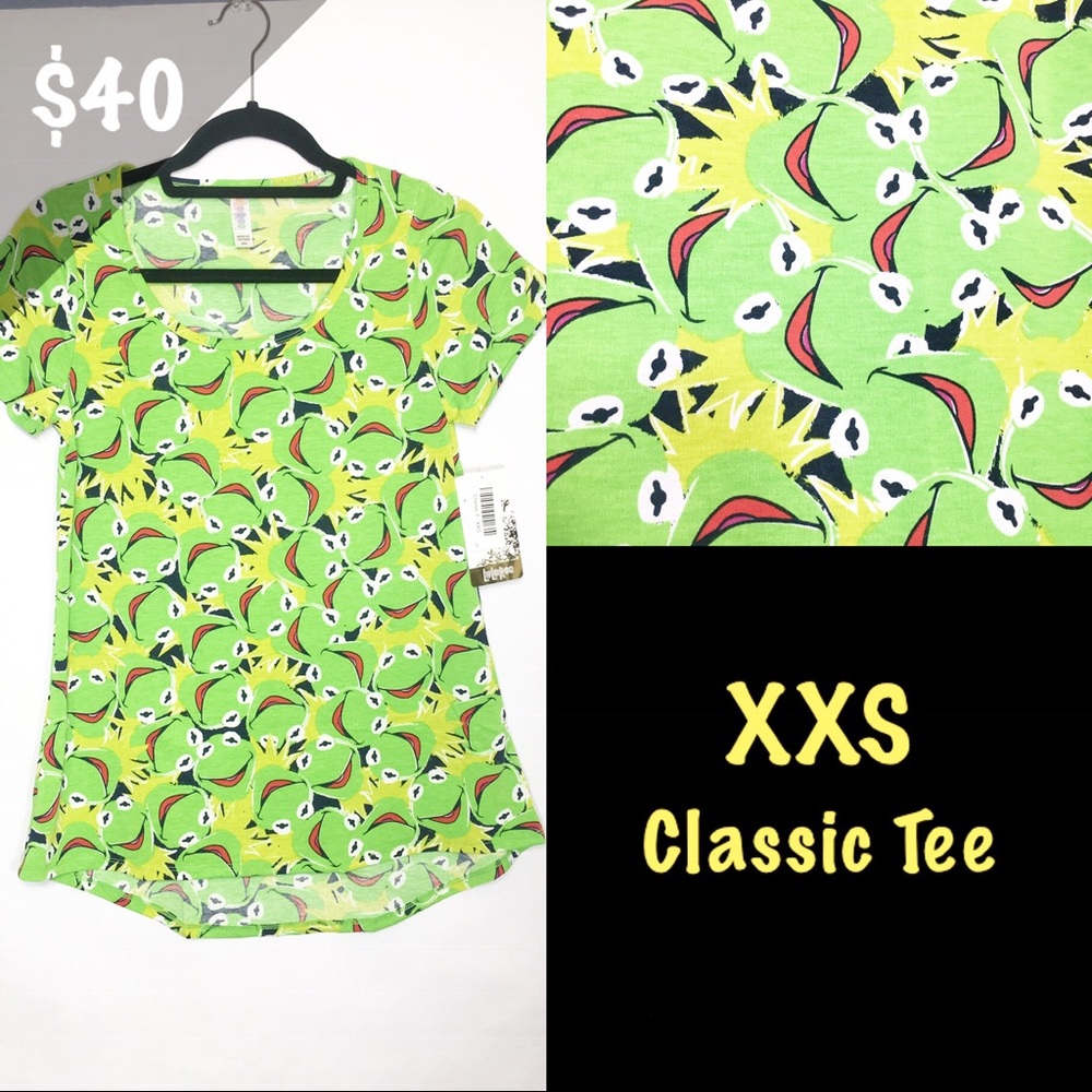NWT LuLaRoe Disney XXS Classic T Kermit the Frog